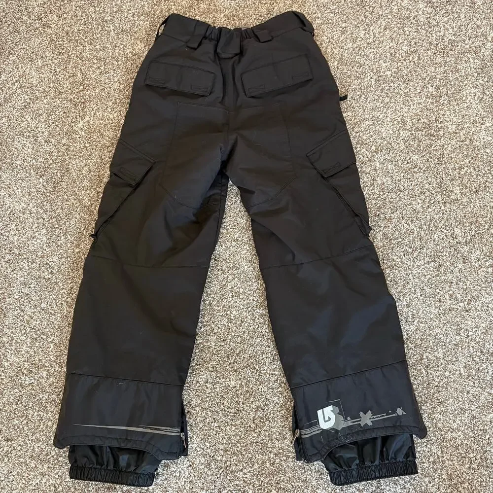Burton Youth M Snowboard Pants Black Insulated Cargo Waterproof Ski Boys Girls